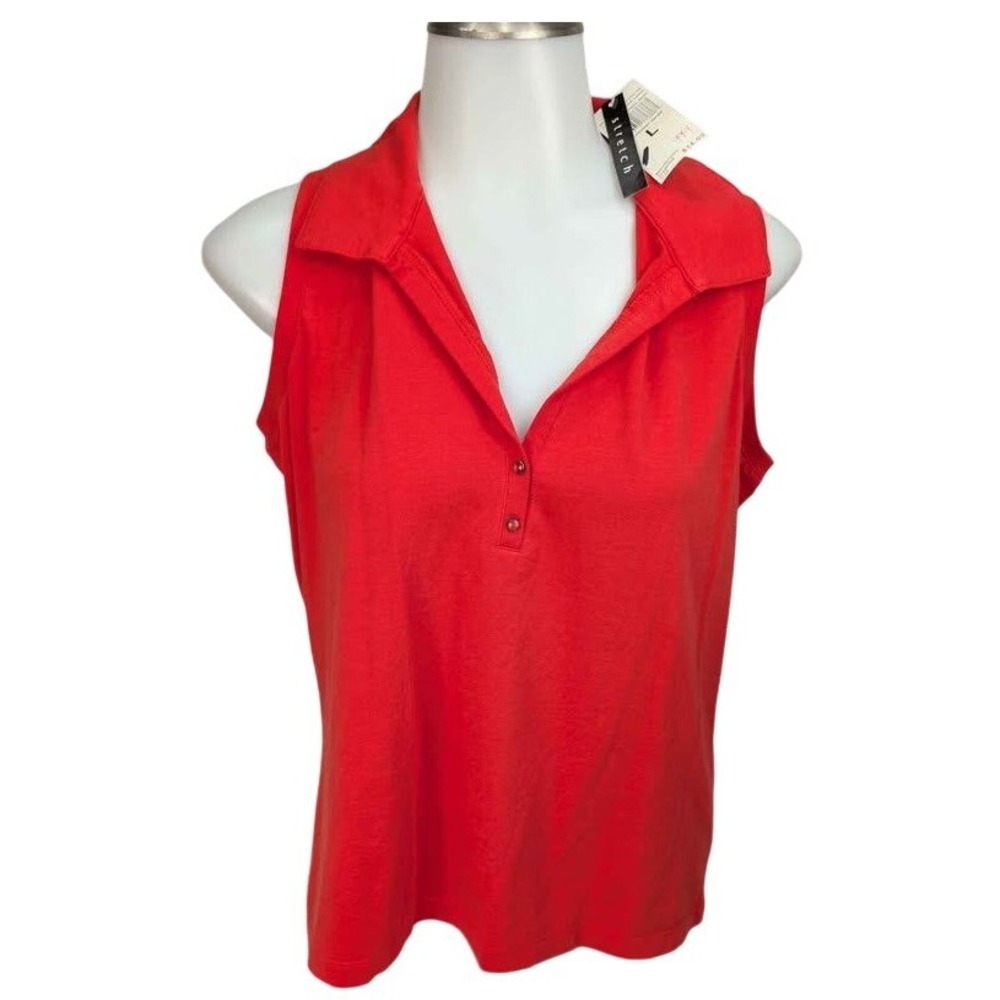 NWT ~ By Design ~ Ladies Red Sleeveless Top ~ STRETCH ~‎ SIZE Large